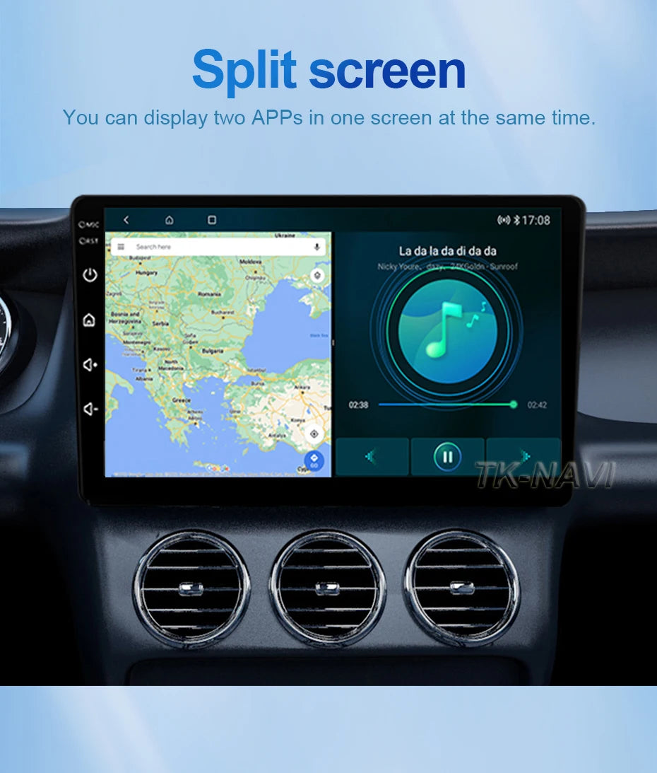 Android 15 Pantalla CarPlay para Hyundai Classic Santa Fe 1 2000 - 2004 2005 - 2015 Multimedia Player GPS Navegación Carplay Auto WIFI