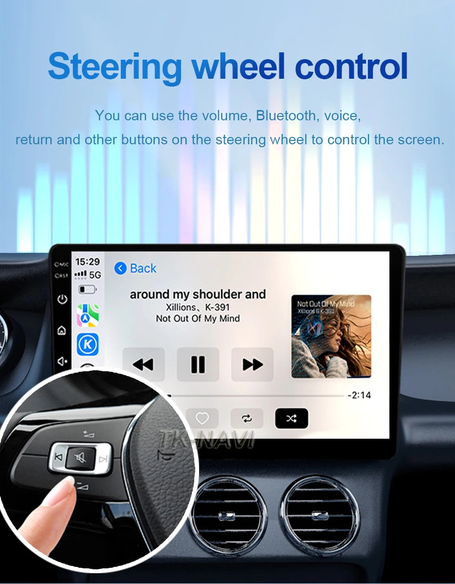 Android 15 Pantalla CarPlay para Hyundai Classic Santa Fe 1 2000 - 2004 2005 - 2015 Multimedia Player GPS Navegación Carplay Auto WIFI