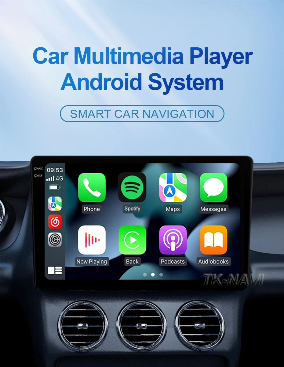 Android 15 Pantalla CarPlay para Hyundai Classic Santa Fe 1 2000 - 2004 2005 - 2015 Multimedia Player GPS Navegación Carplay Auto WIFI