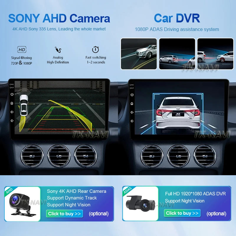 Android 15 Pantalla CarPlay para Hyundai Classic Santa Fe 1 2000 - 2004 2005 - 2015 Multimedia Player GPS Navegación Carplay Auto WIFI
