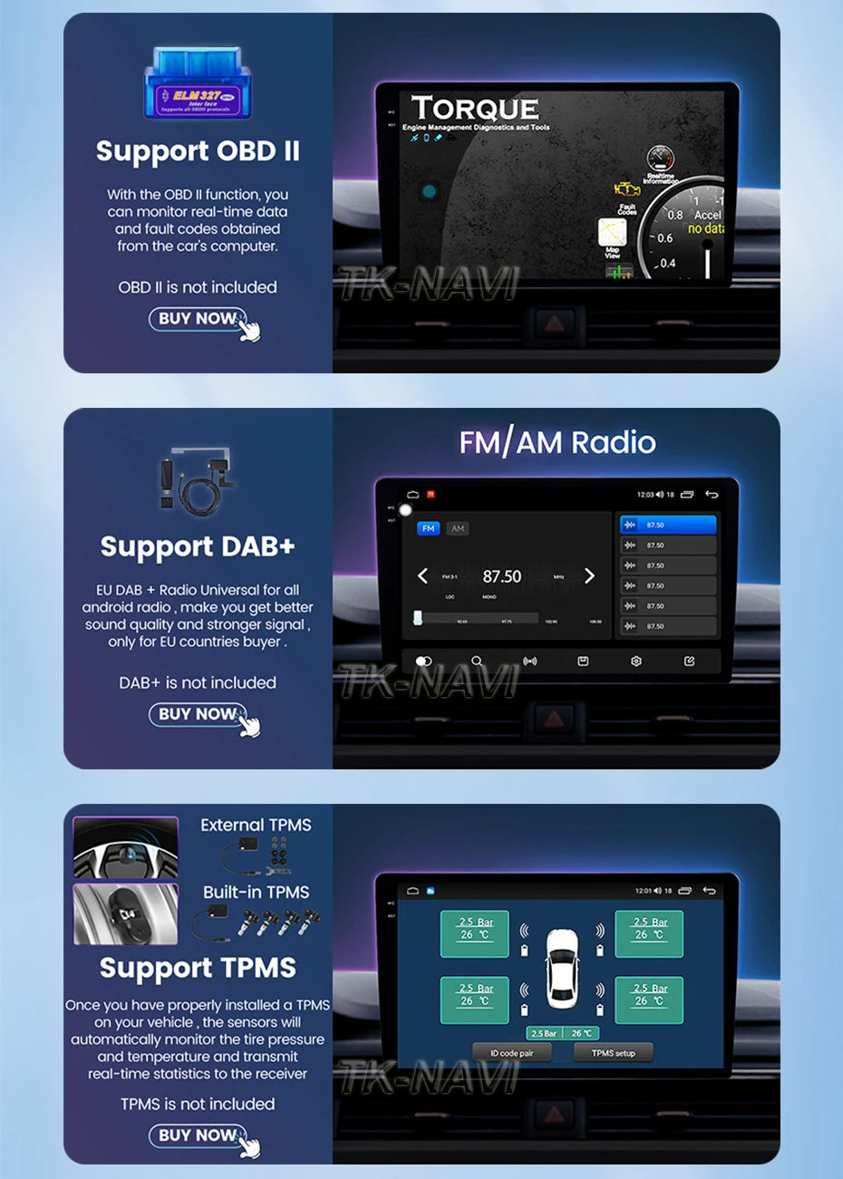 Android 15 Pantalla CarPlay para Hyundai Classic Santa Fe 1 2000 - 2004 2005 - 2015 Multimedia Player GPS Navegación Carplay Auto WIFI
